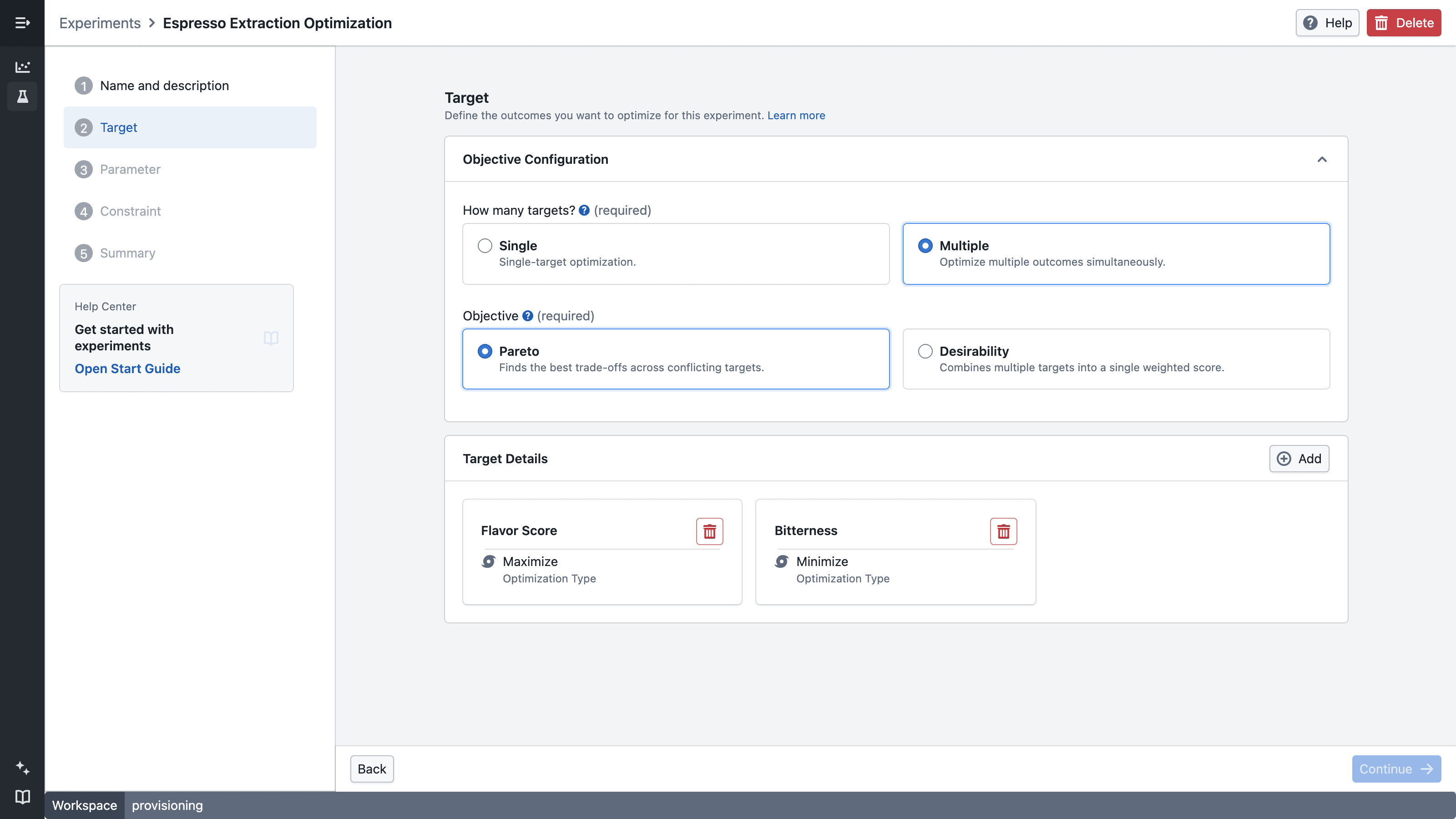 Targets Pareto Screenshot